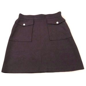 Black Cargo Pocket Mini Skirt
